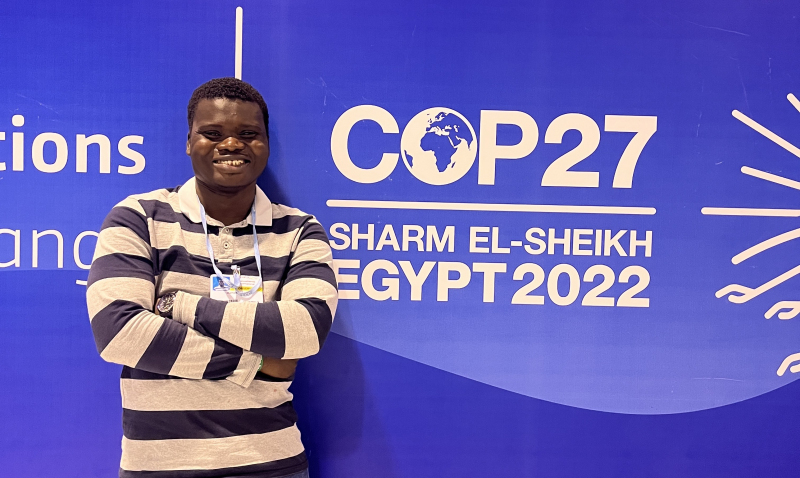 Mamadou Sylla auf der COP27 in Scharm El-Scheich, Ägypten