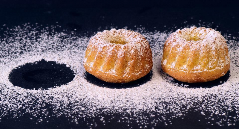 Rührkuchen mit Schokolade und Mandarinen